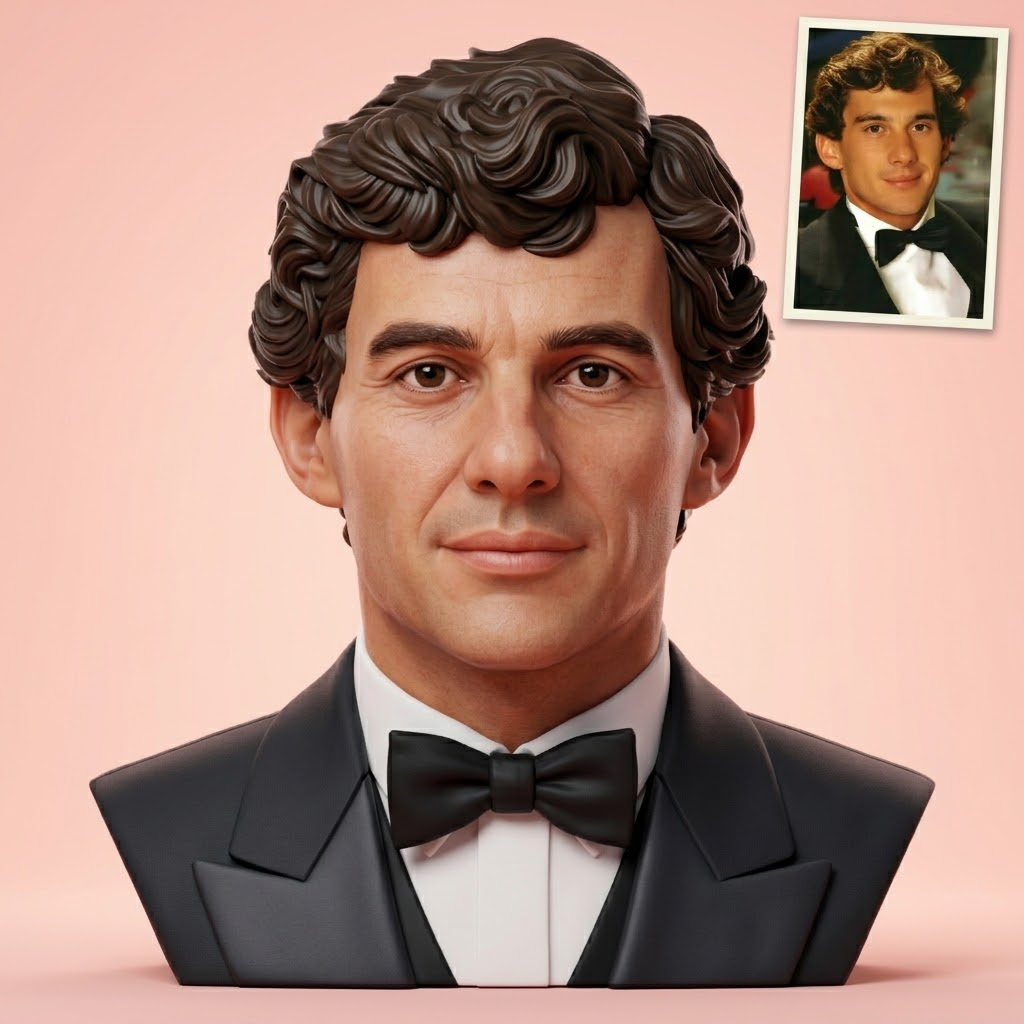 Ayrton Senna 3D Printable Bust 3D Model