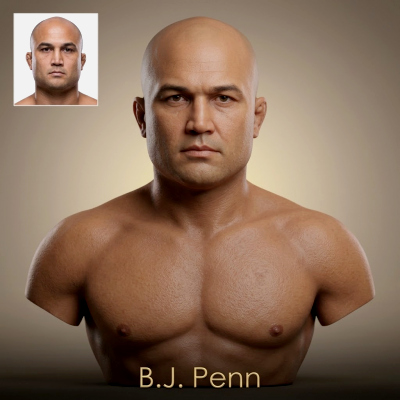 B.J. Penn UFC Champion 3D Printable Bust