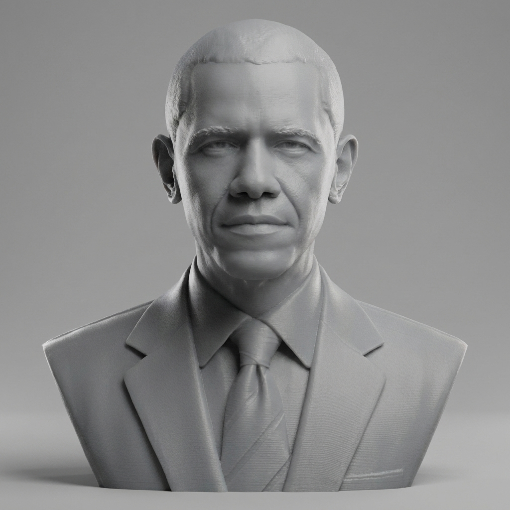 Barack Obama Bust 3D Model