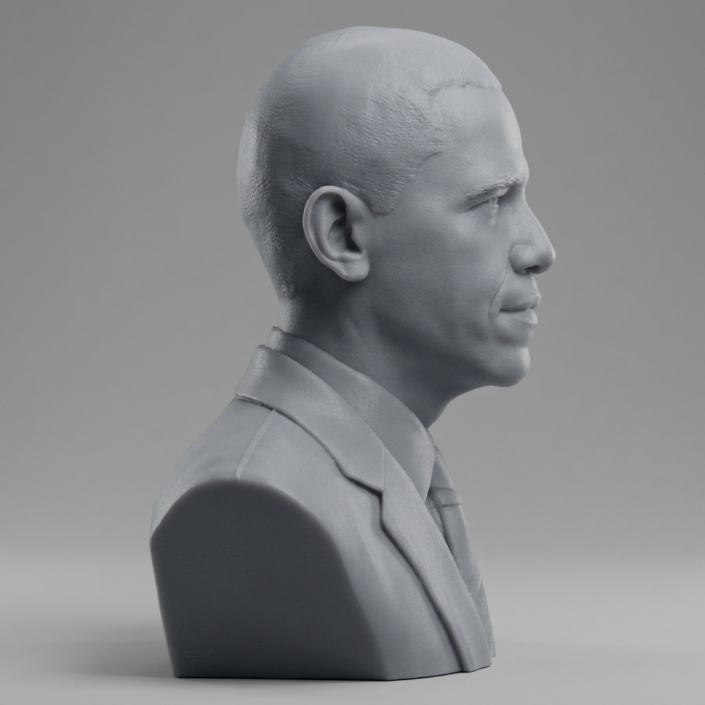 Barack Obama Bust 3D Model
