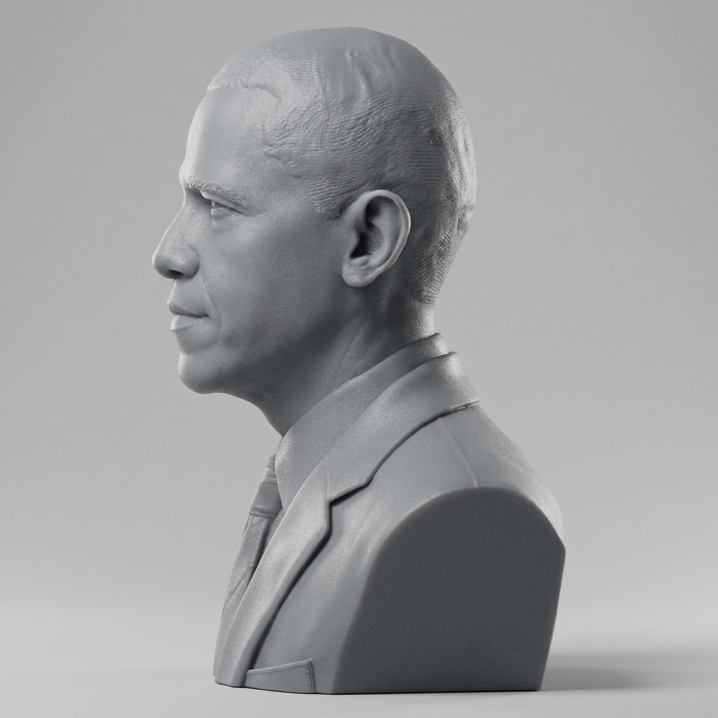 Barack Obama Bust 3D Model
