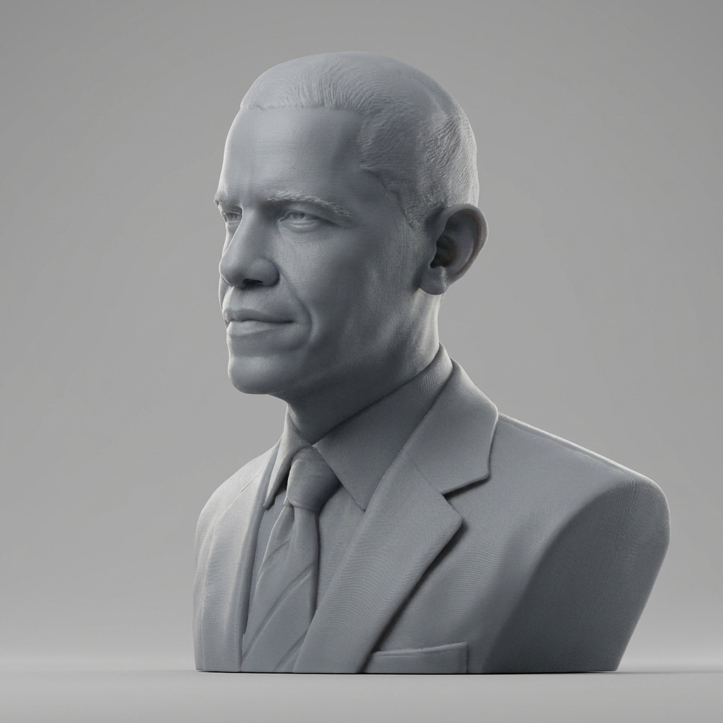 Barack Obama Bust 3D Model