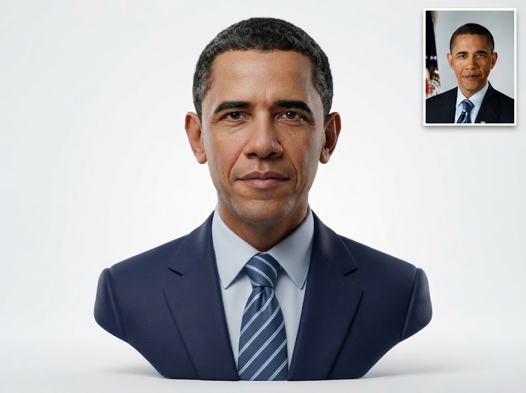 Barack Obama Bust 3D Model
