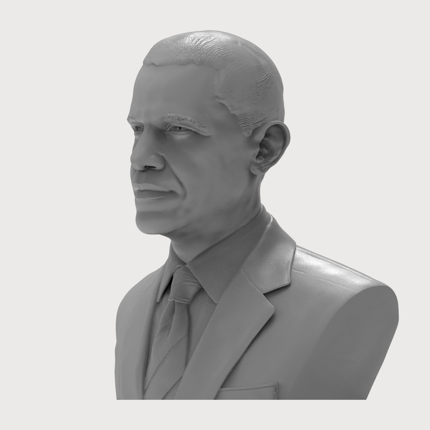 Barack Obama Bust 3D Model