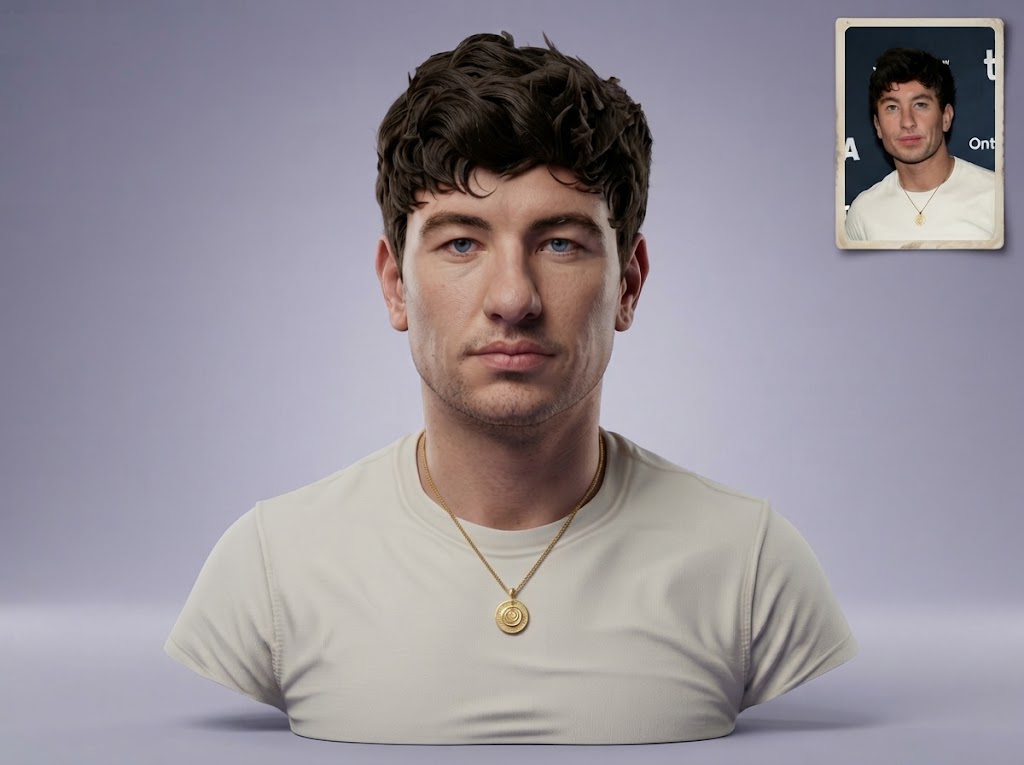 Barry Keoghan Actor Portrait Bust 3D Model