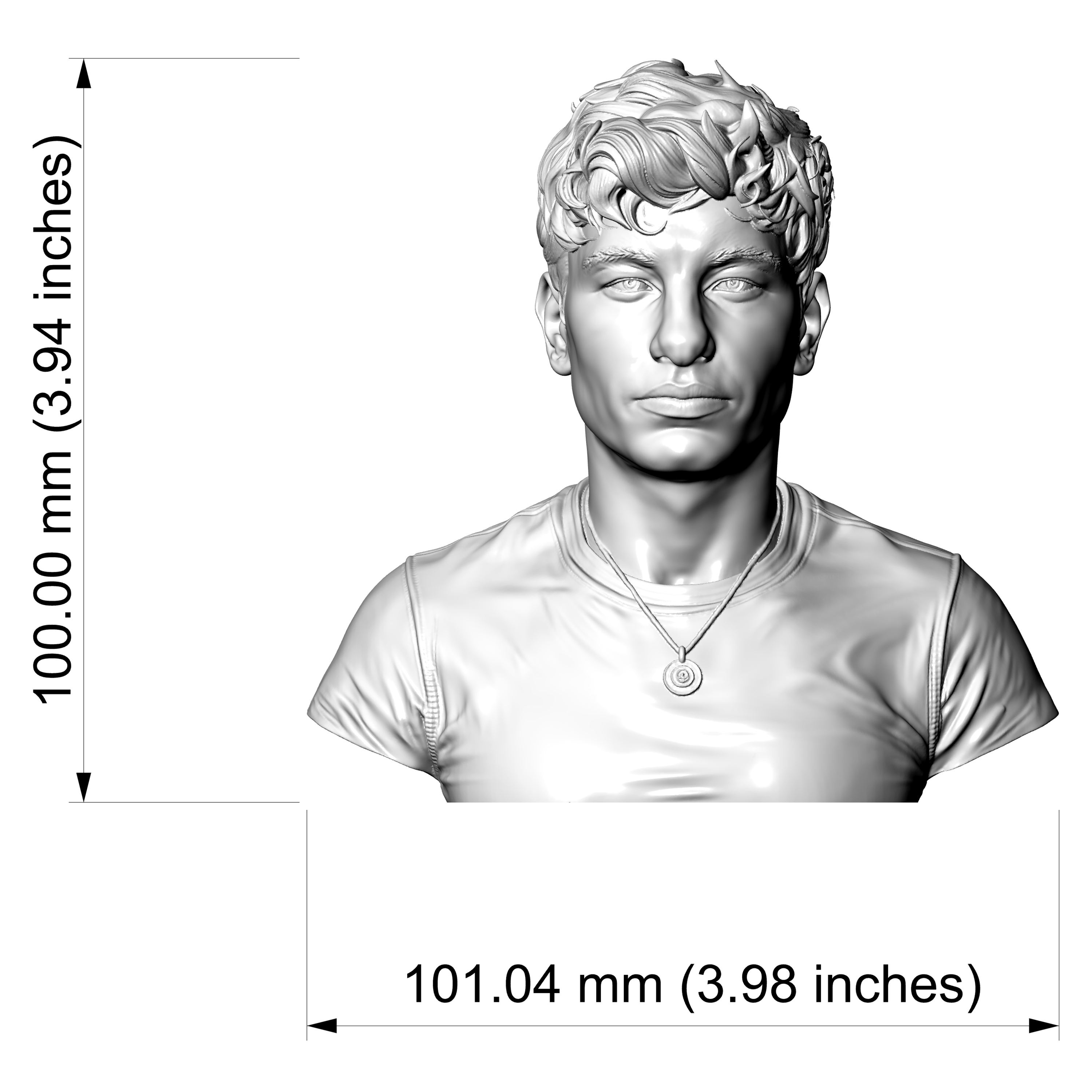 Barry Keoghan Actor Portrait Bust 3D Model