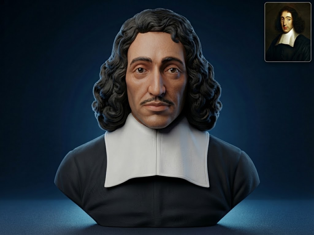 Baruch Spinoza Bust 3D Printable 3D Model