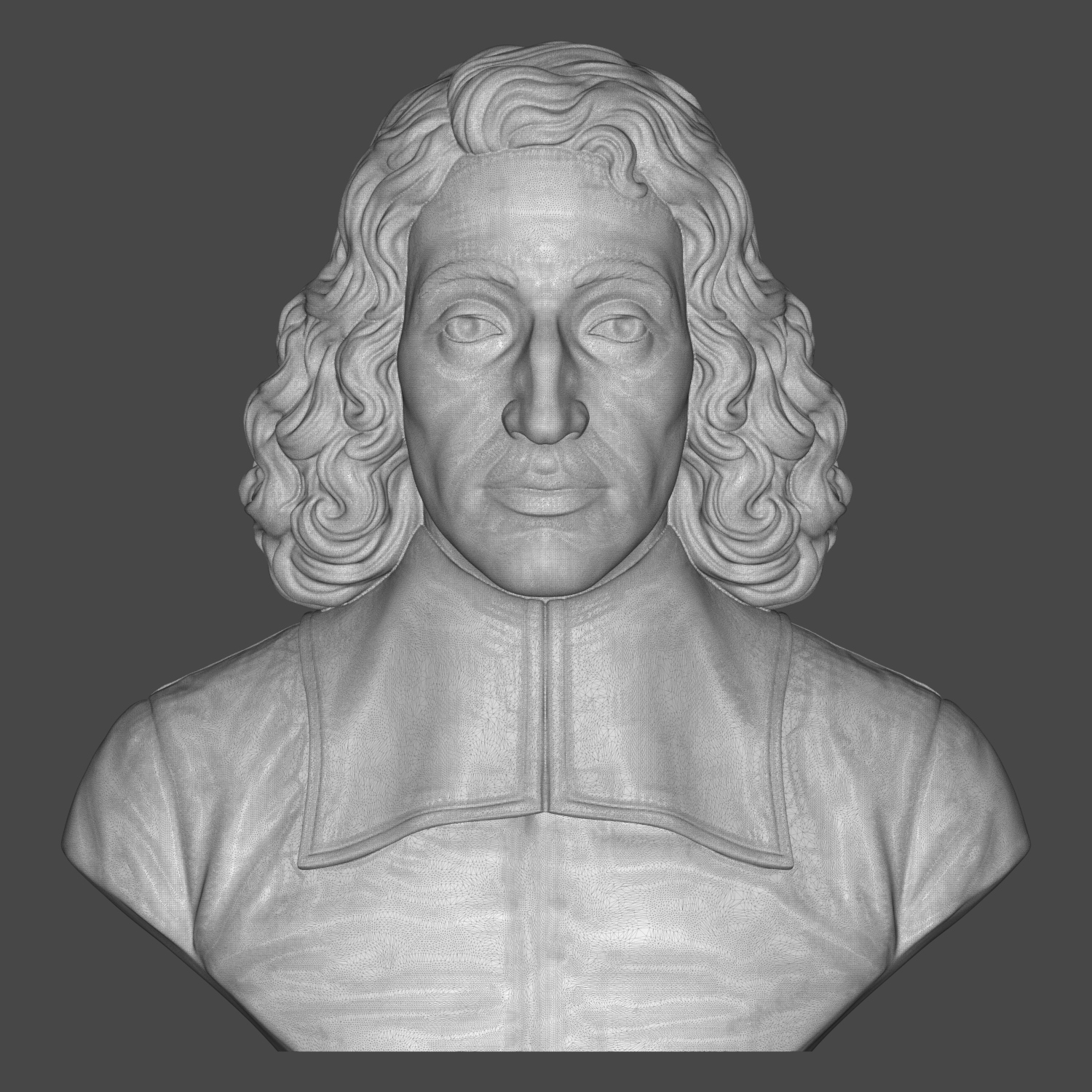 Baruch Spinoza Bust 3D Printable 3D Model
