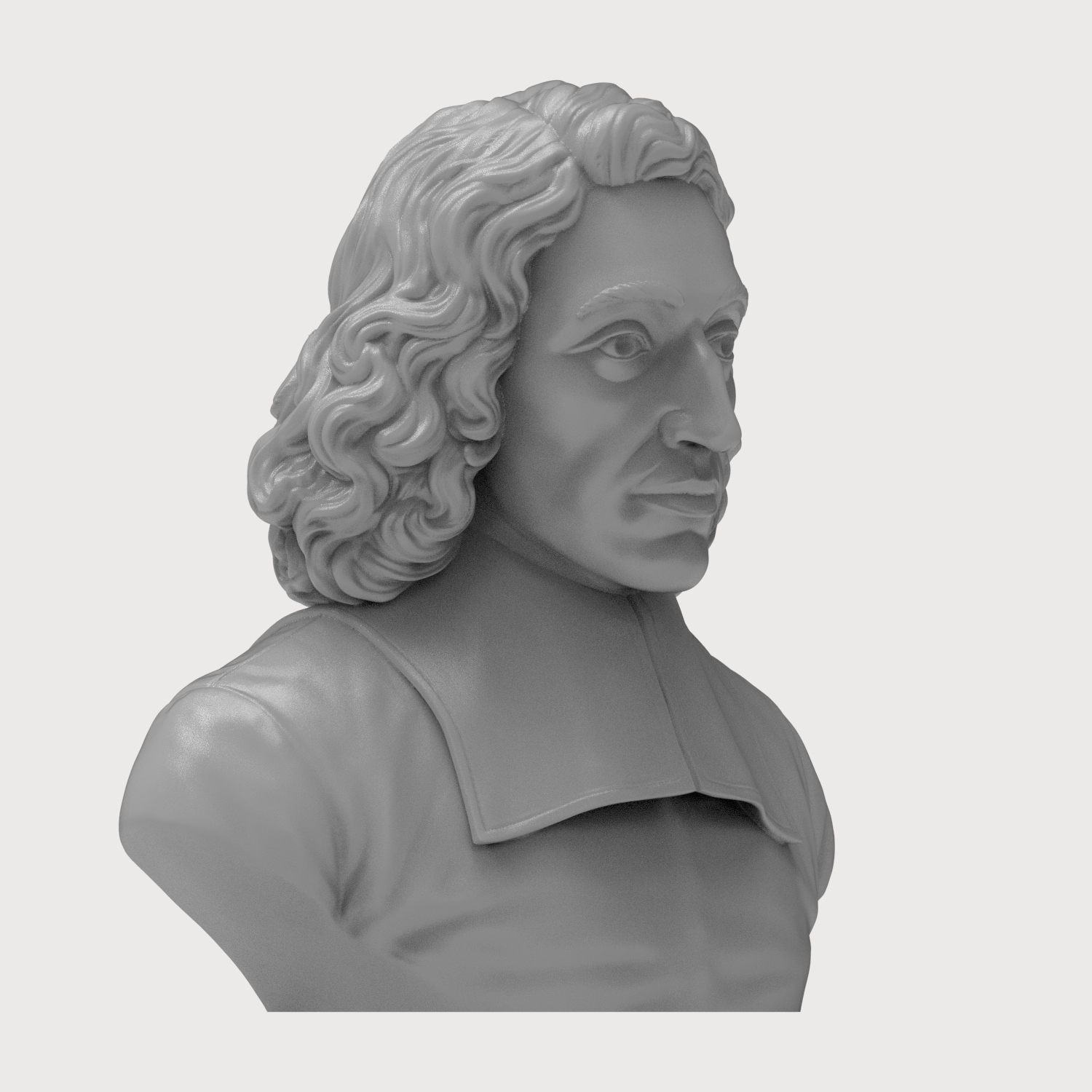 Baruch Spinoza Bust 3D Printable 3D Model