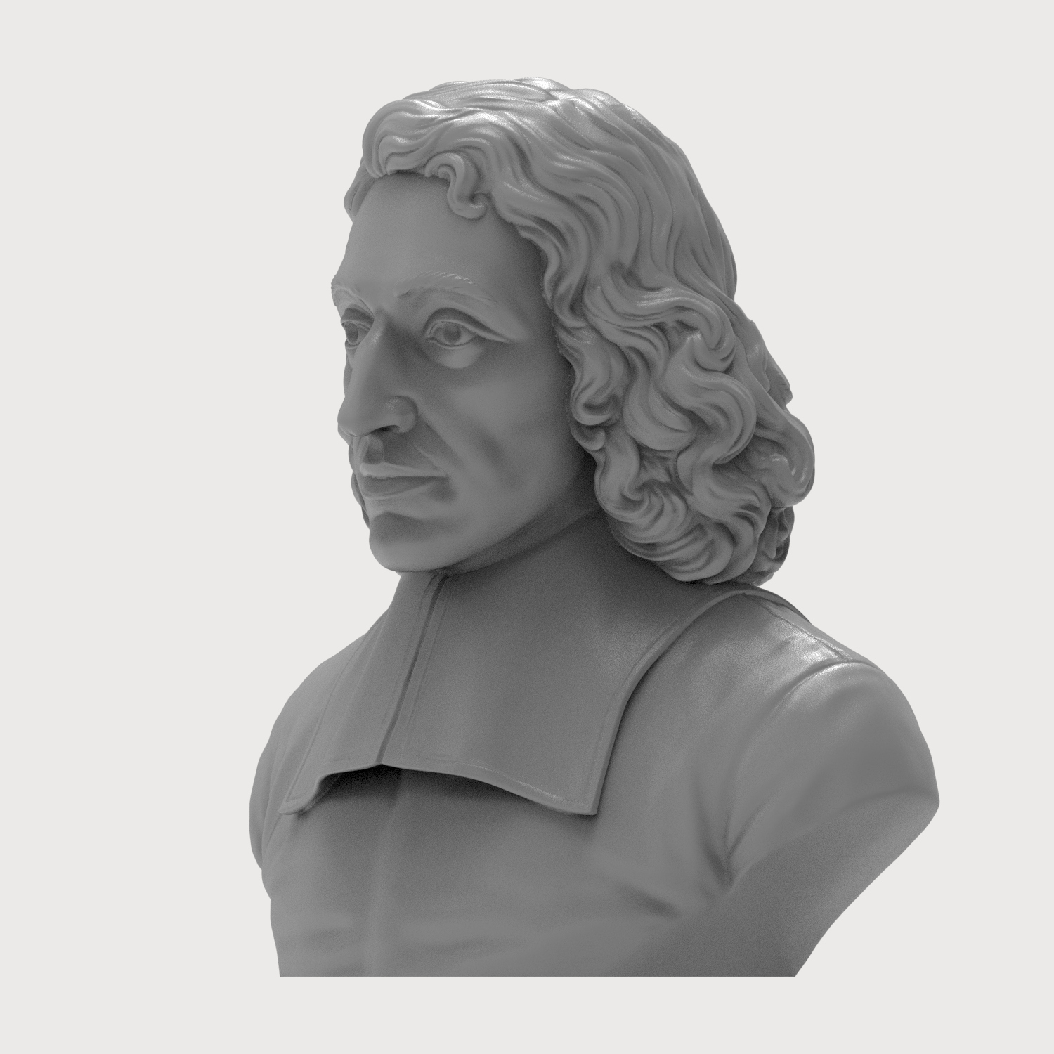 Baruch Spinoza Bust 3D Printable 3D Model