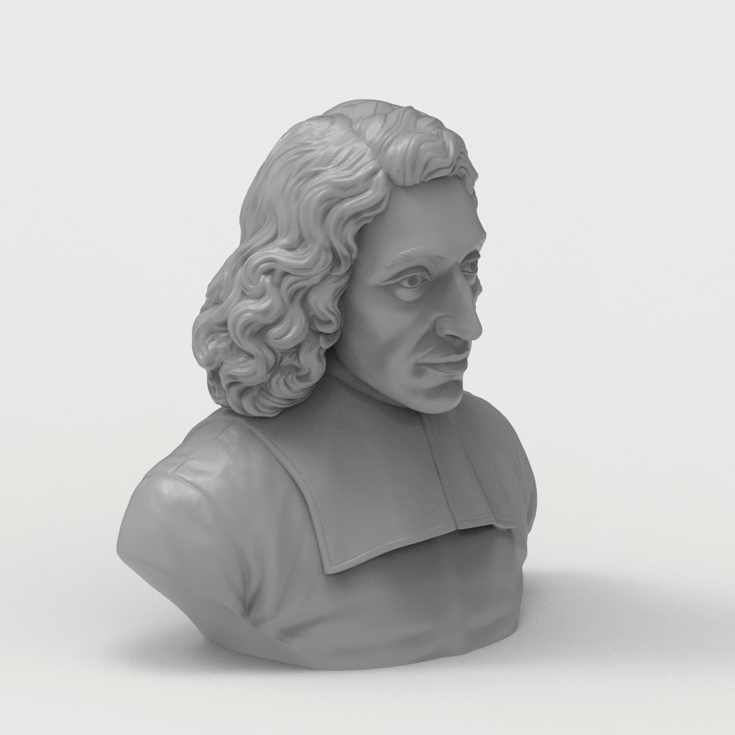Baruch Spinoza Bust 3D Printable 3D Model