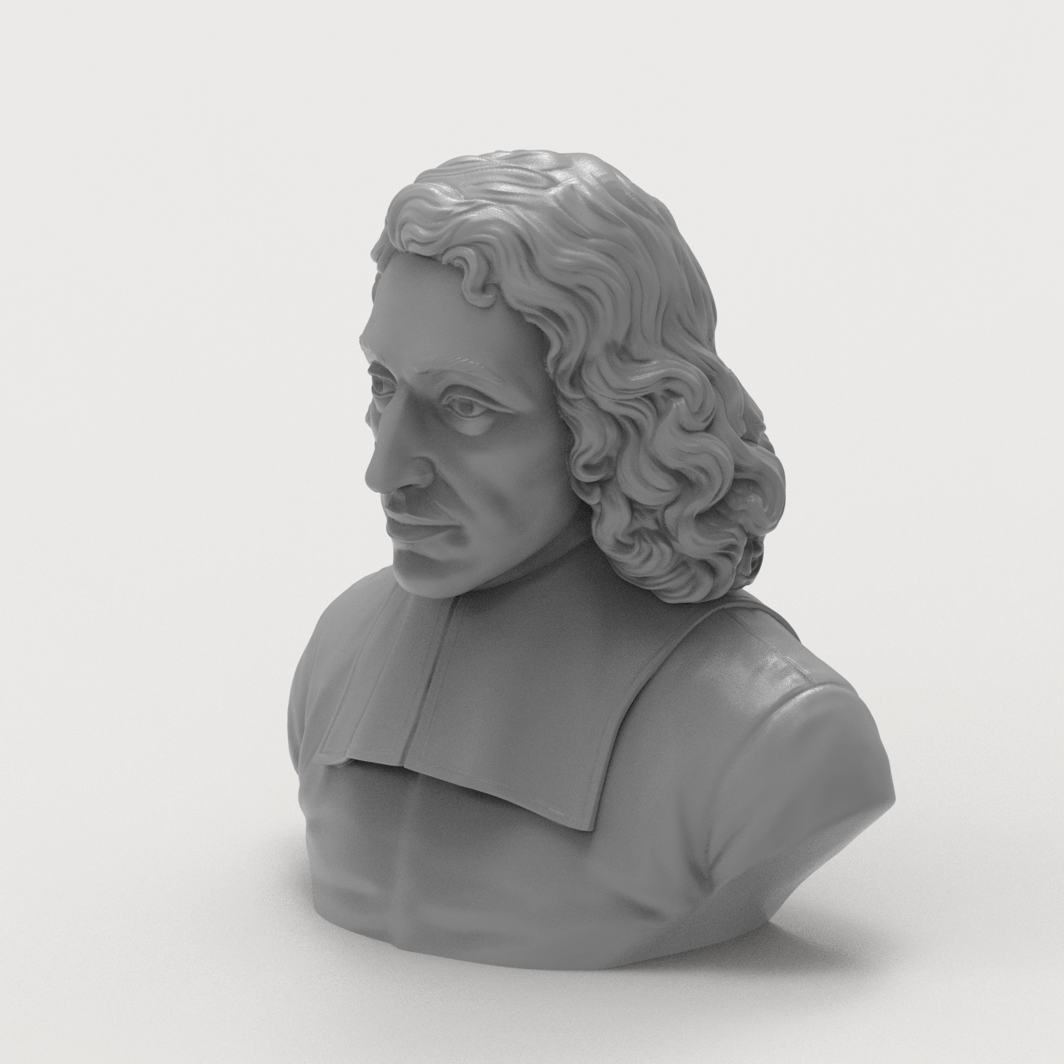 Baruch Spinoza Bust 3D Printable 3D Model