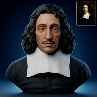 Baruch Spinoza Bust 3D Printable
