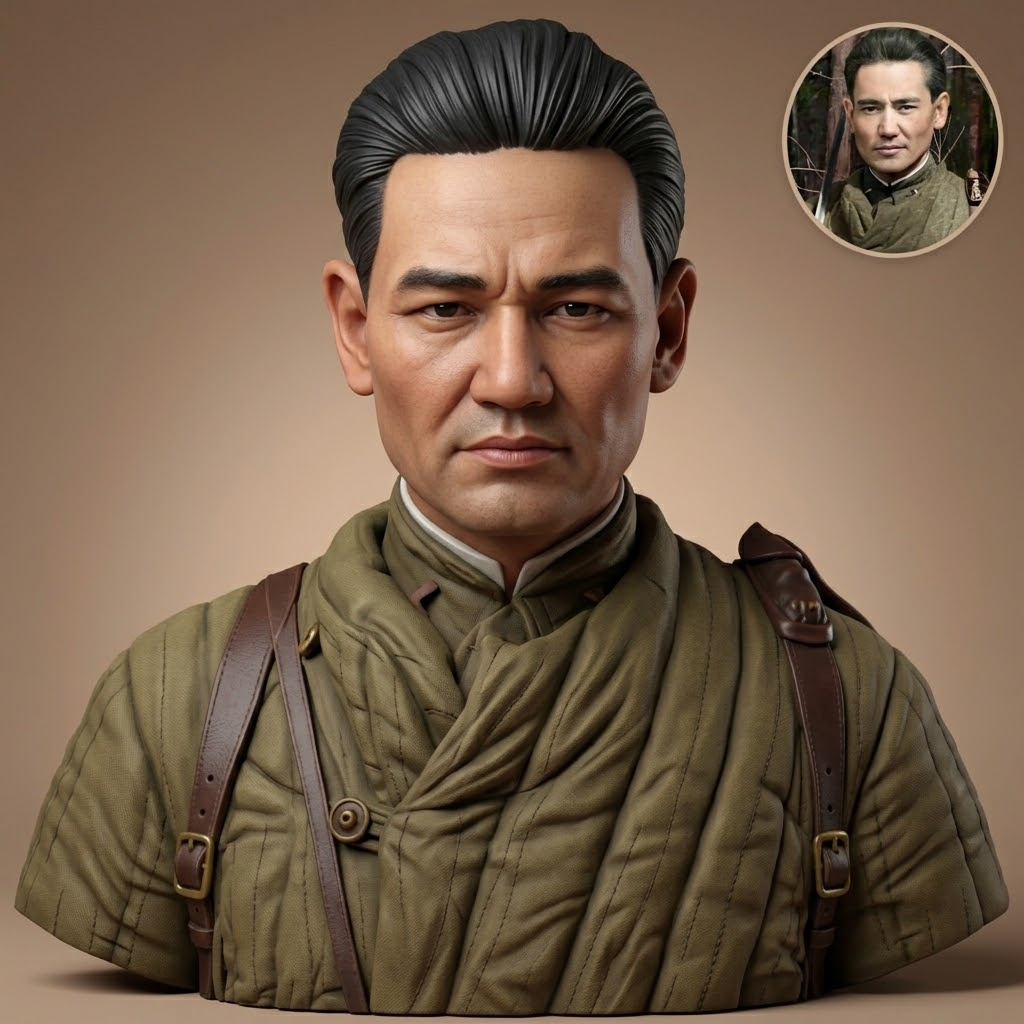 Bauyrjan Momyshuly 3D Printable Bust 3D Model