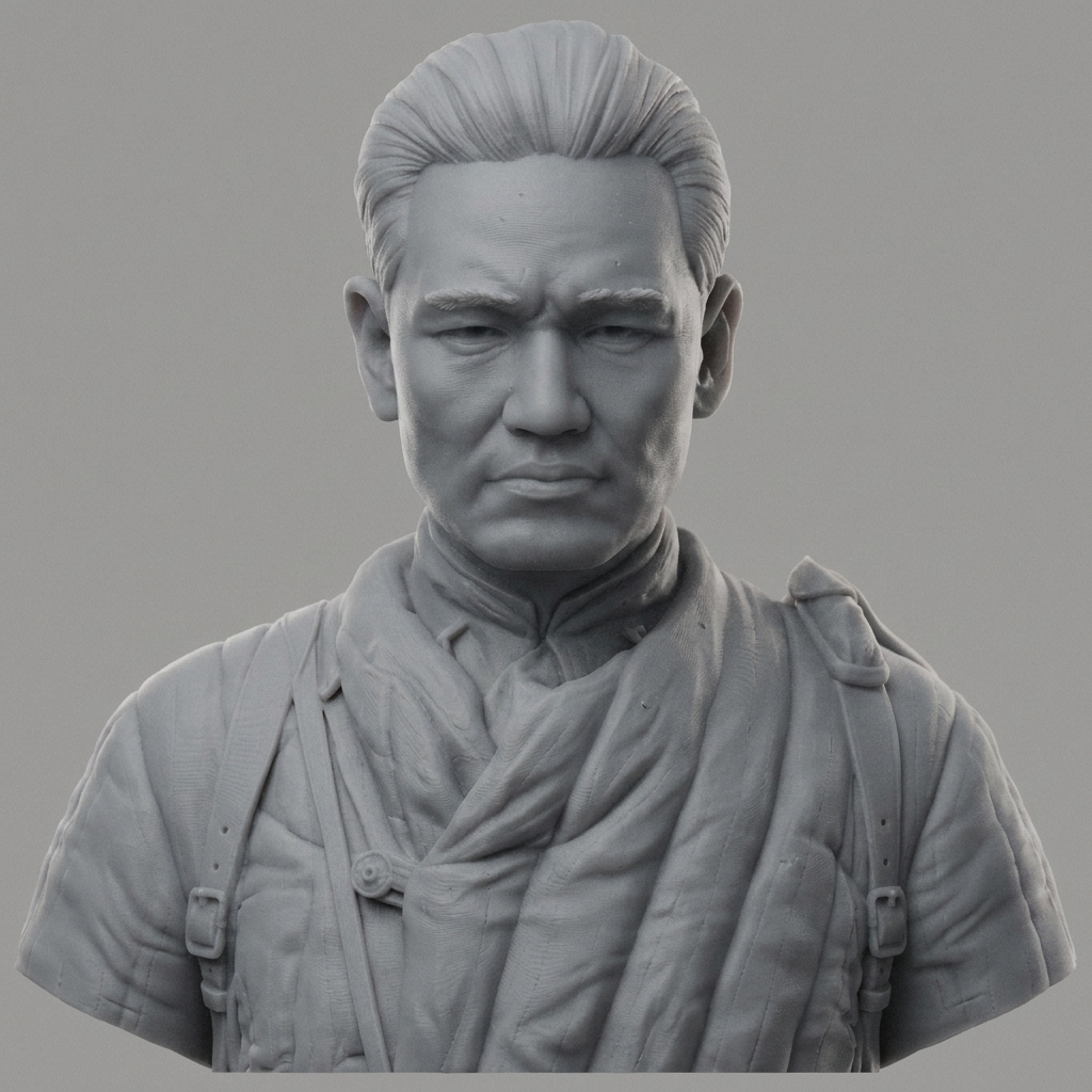 Bauyrjan Momyshuly 3D Printable Bust 3D Model