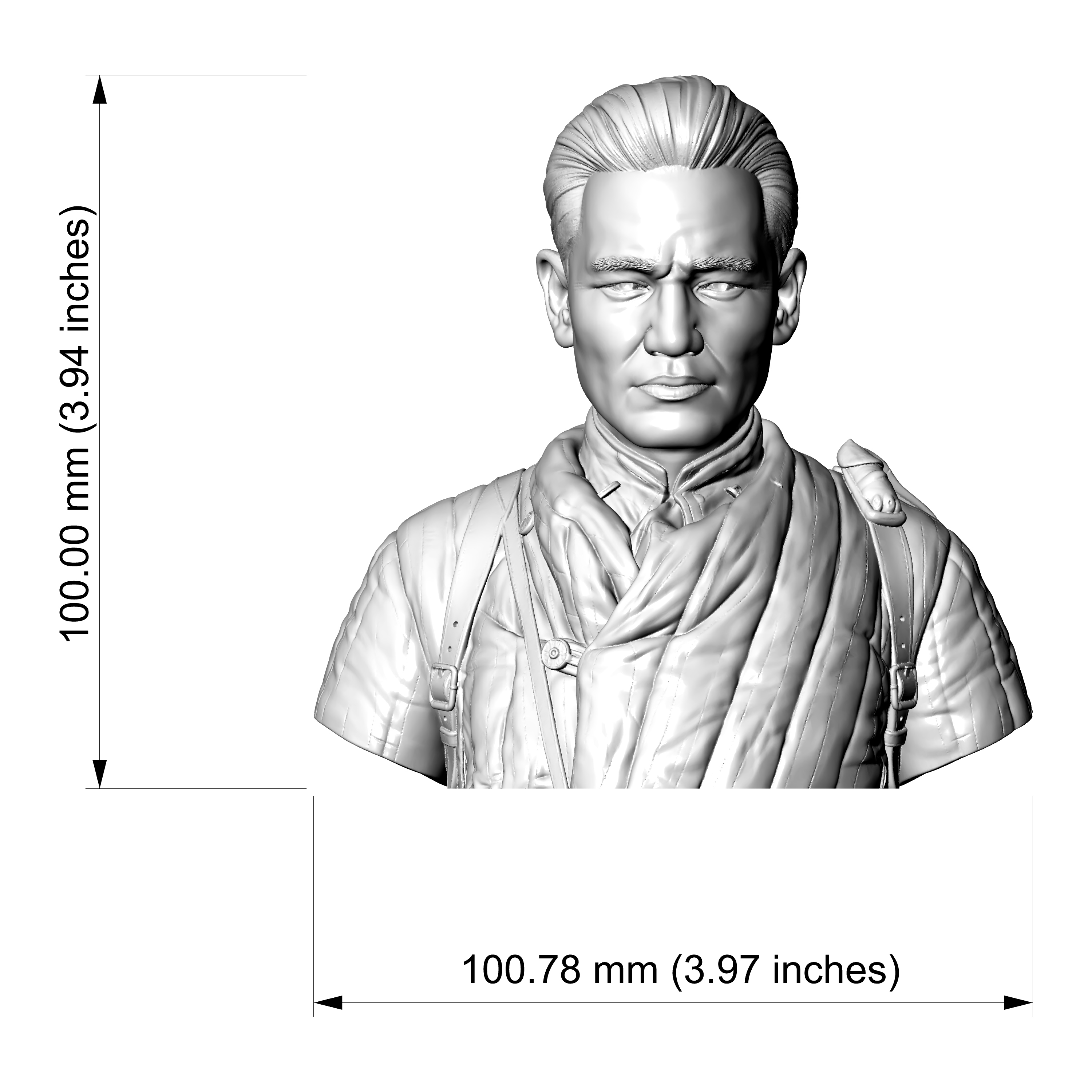 Bauyrjan Momyshuly 3D Printable Bust 3D Model