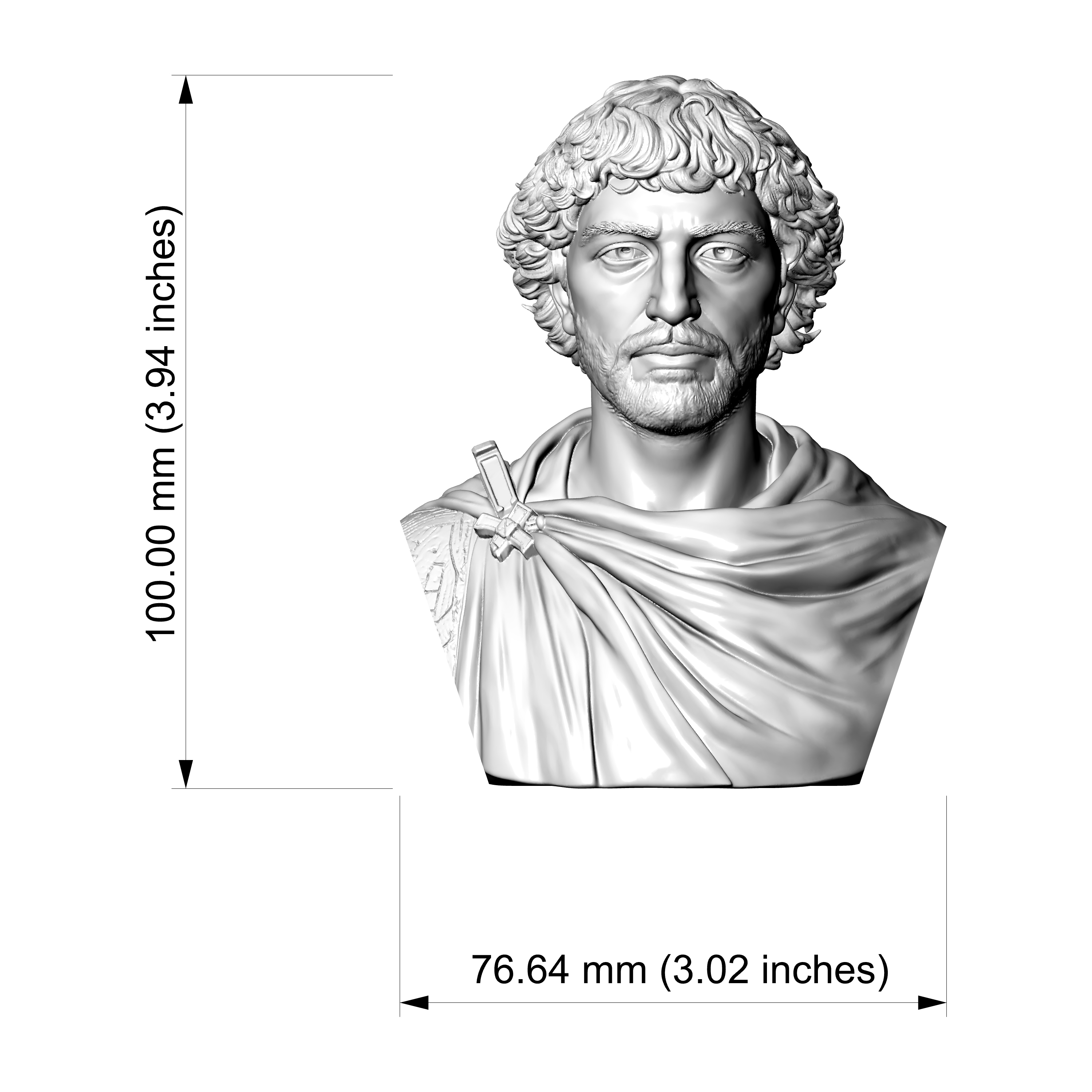 Belisarius Byzantine 3d Printable Bust 3D Model