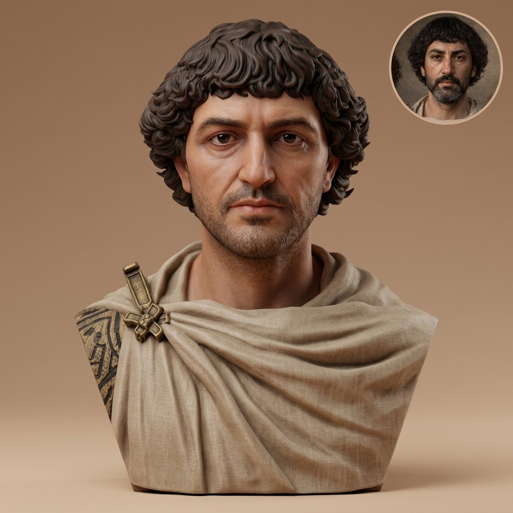 Belisarius Byzantine 3d Printable Bust 3D Model