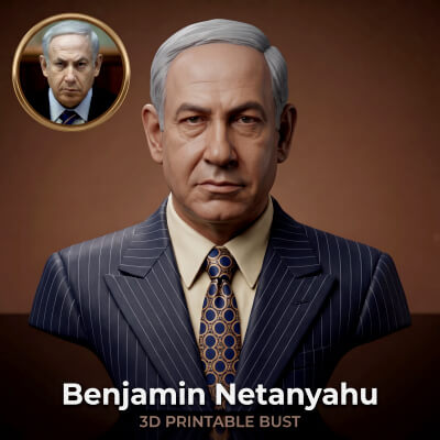 Benjamin Netanyahu Israeli Prime Minister Bust