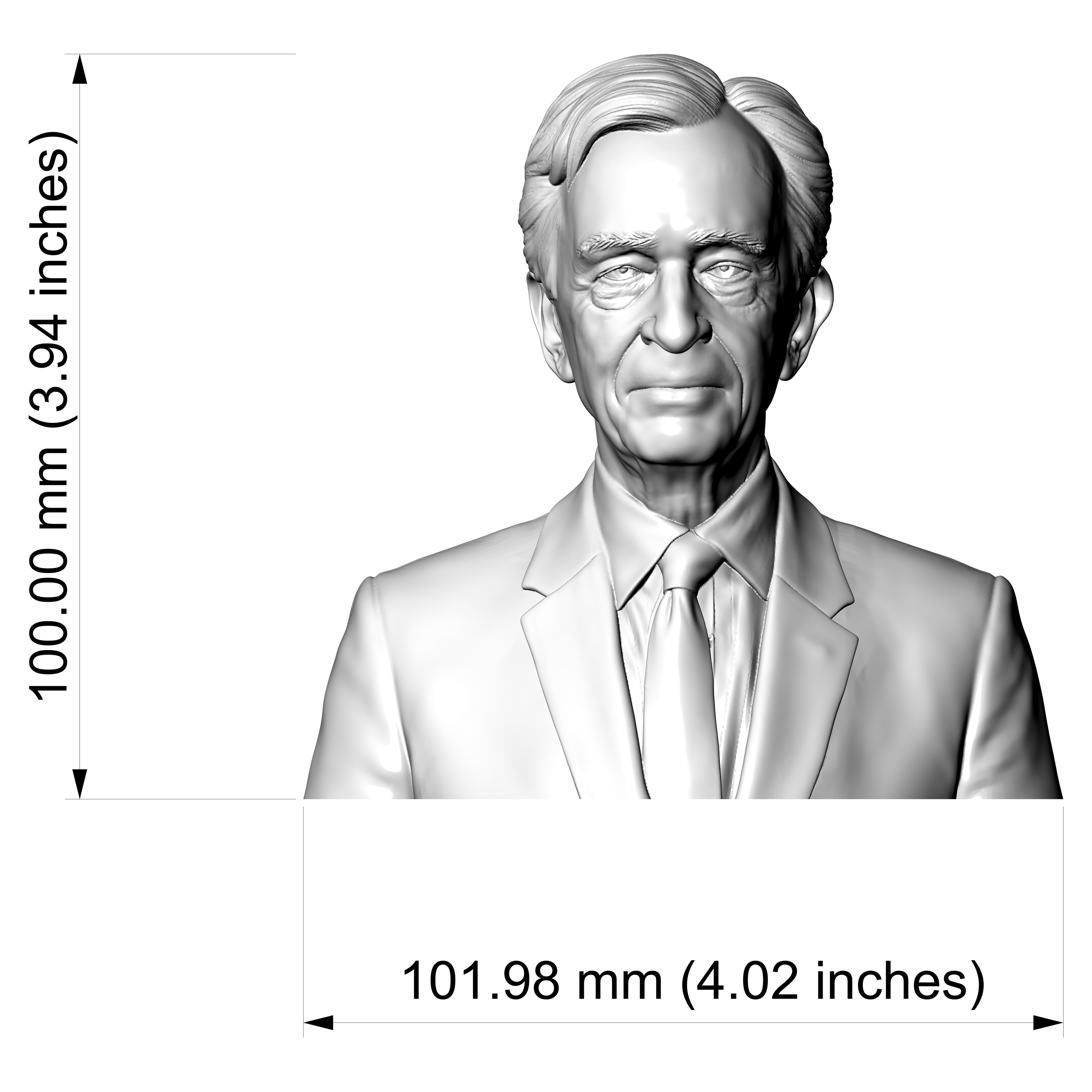 Bernard Arnault Bust 3D Printable 3D Model