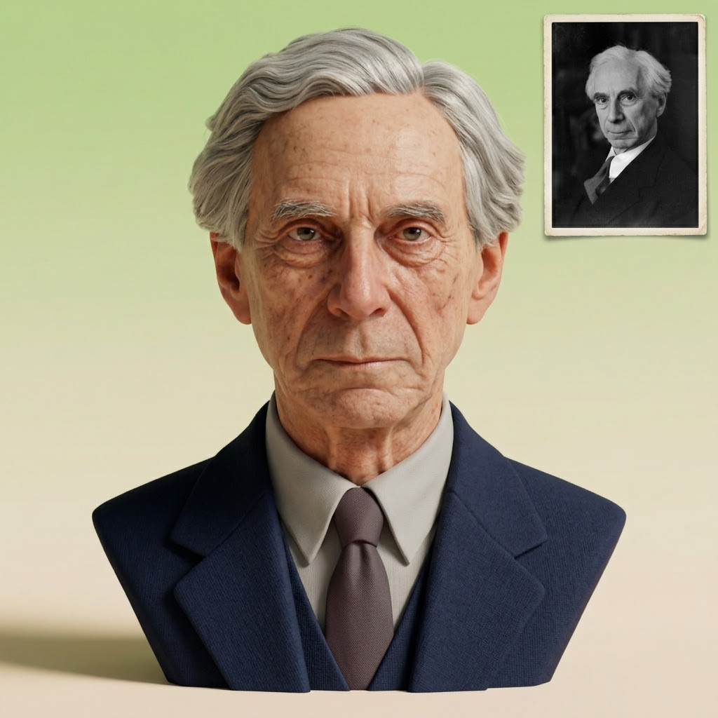 Bertrand Russell 3D Printable Bust 3D Model