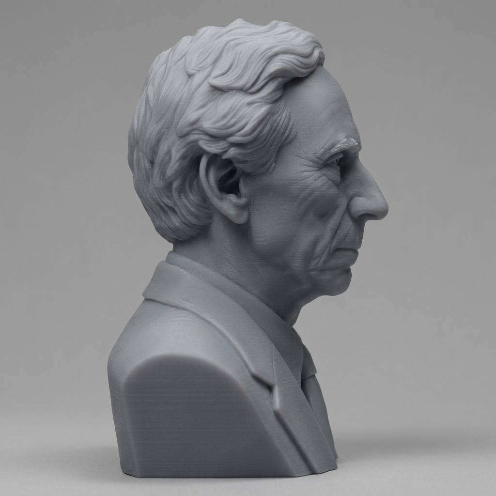 Bertrand Russell 3D Printable Bust 3D Model