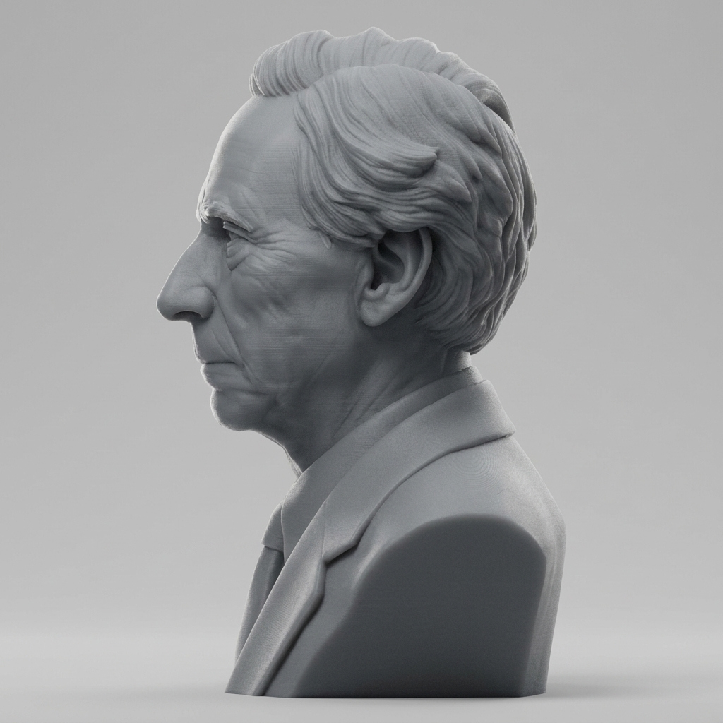 Bertrand Russell 3D Printable Bust 3D Model