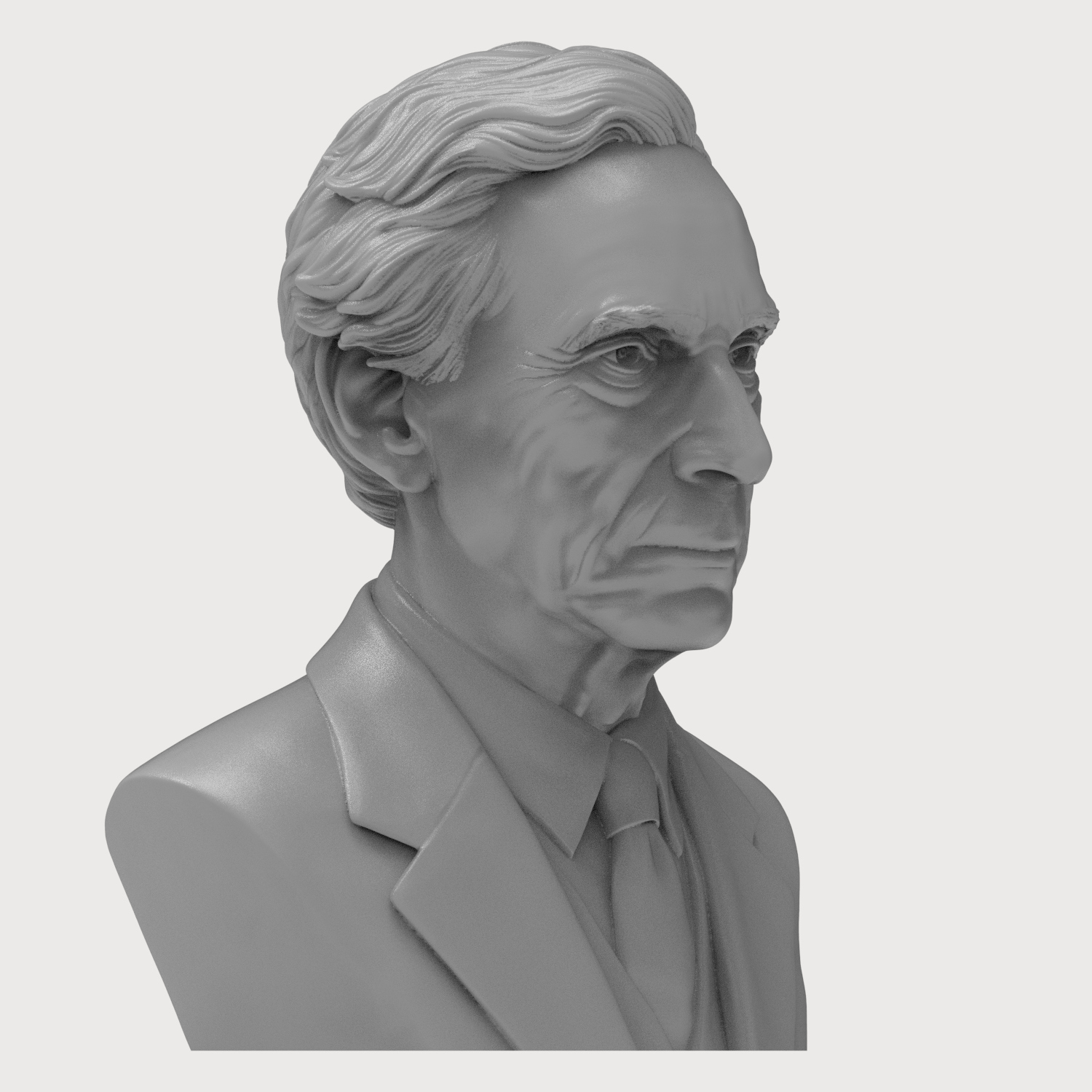 Bertrand Russell 3D Printable Bust 3D Model