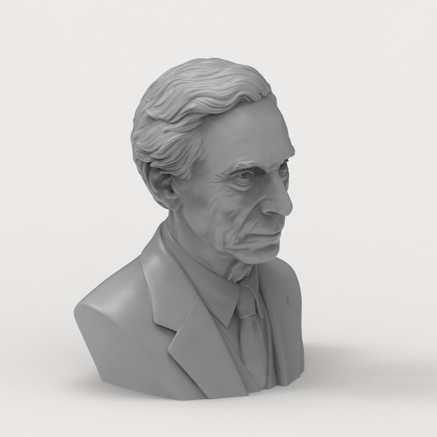 Bertrand Russell 3D Printable Bust 3D Model