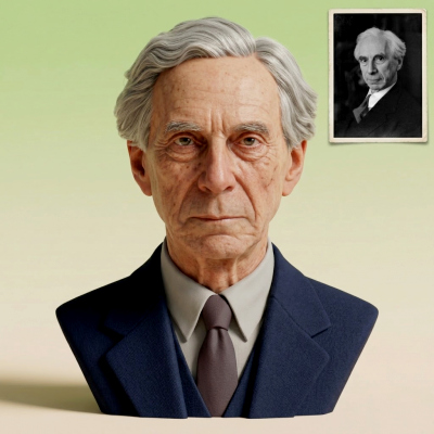 Bertrand Russell 3D Printable Bust