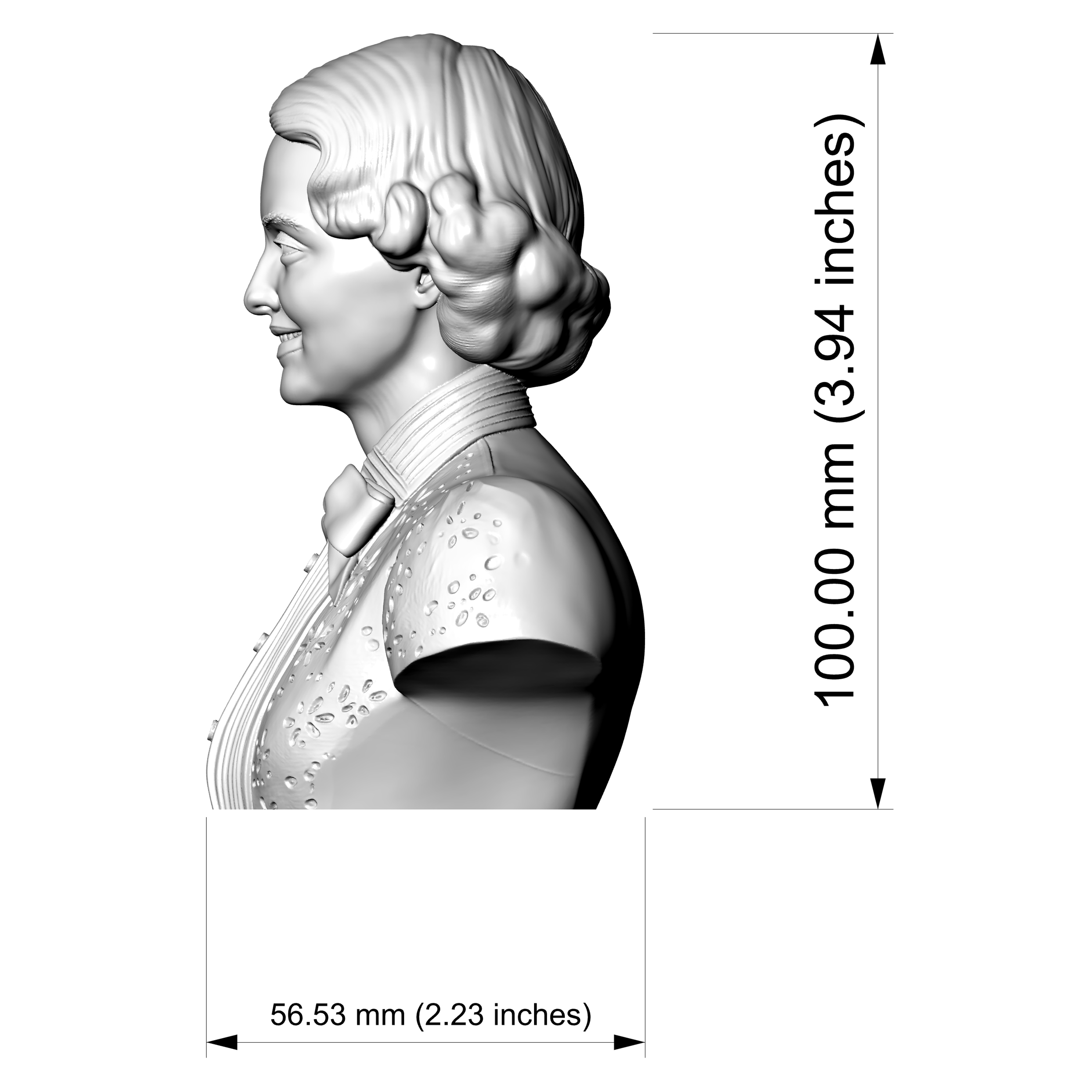 Bette Davis Bust 3D Printable 3D Model