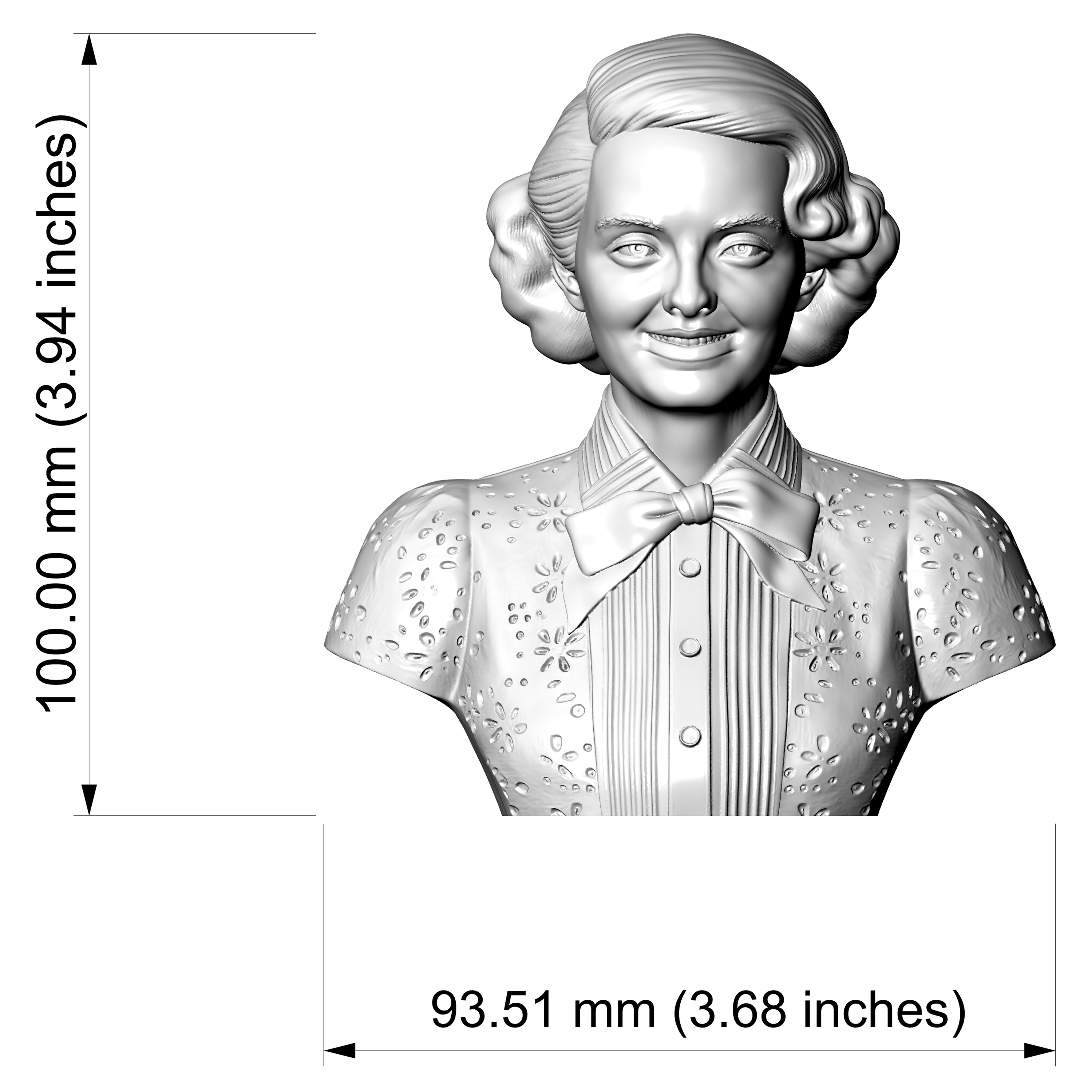 Bette Davis Bust 3D Printable 3D Model