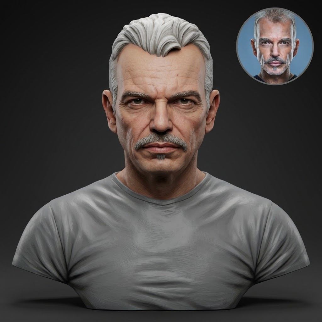 Billy Bob Thornton 3D Printable Bust 3D Model