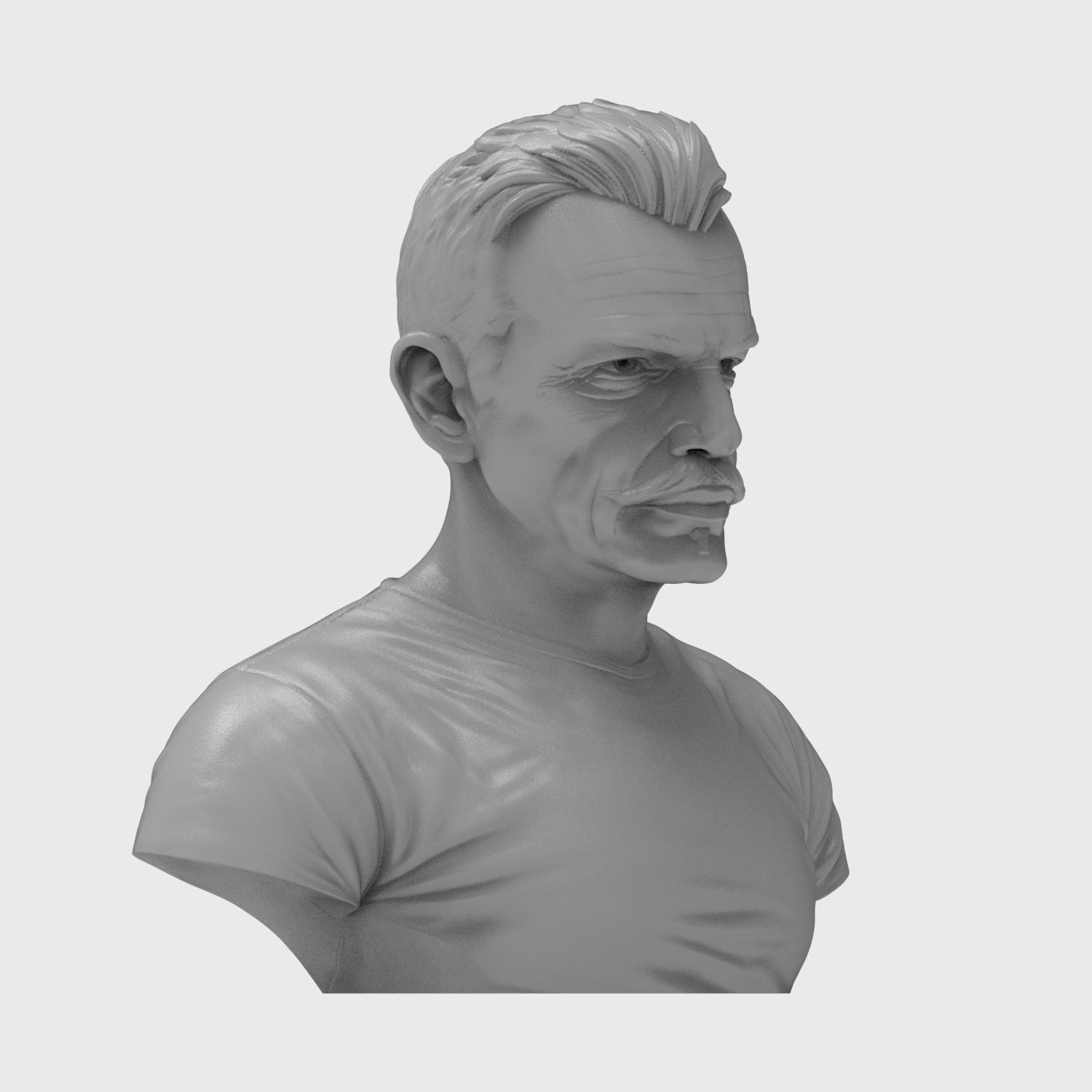 Billy Bob Thornton 3D Printable Bust 3D Model