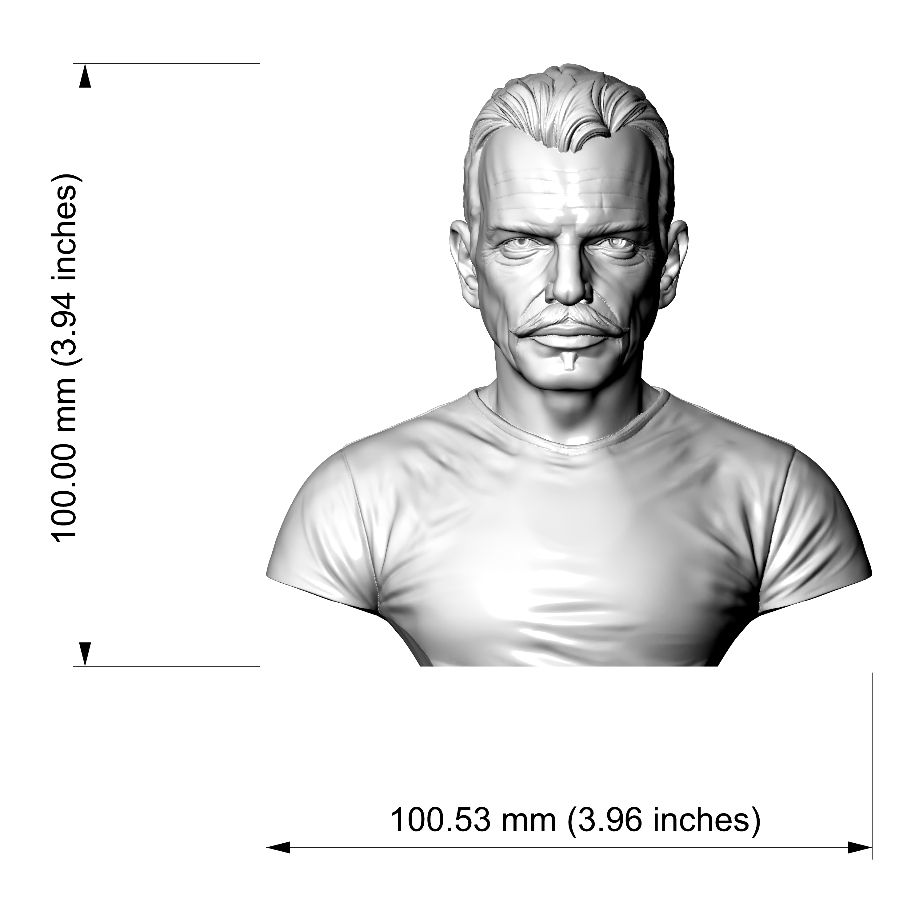 Billy Bob Thornton 3D Printable Bust 3D Model