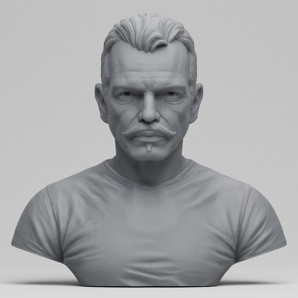 Billy Bob Thornton 3D Printable Bust 3D Model