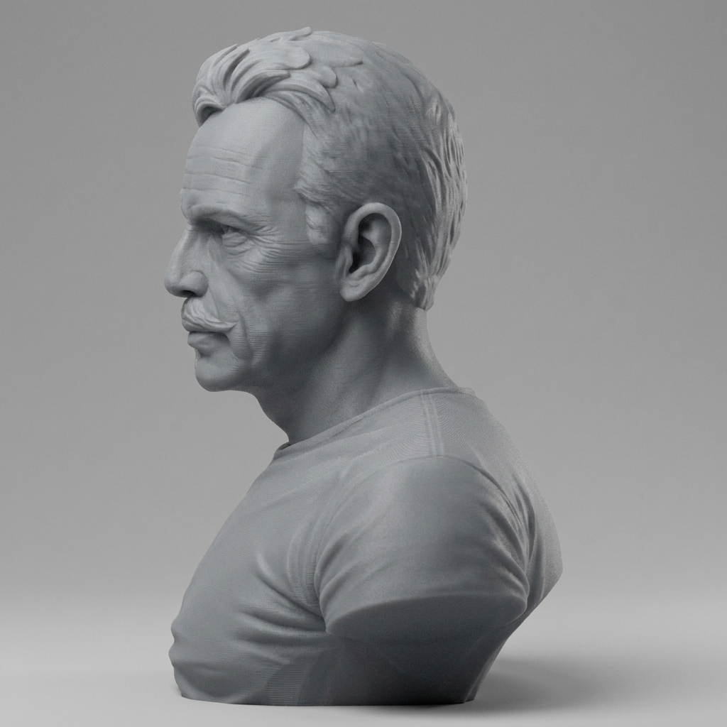 Billy Bob Thornton 3D Printable Bust 3D Model