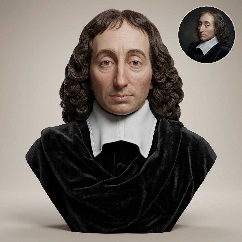 Blaise Pascal 3D Printable Bust 3D Model