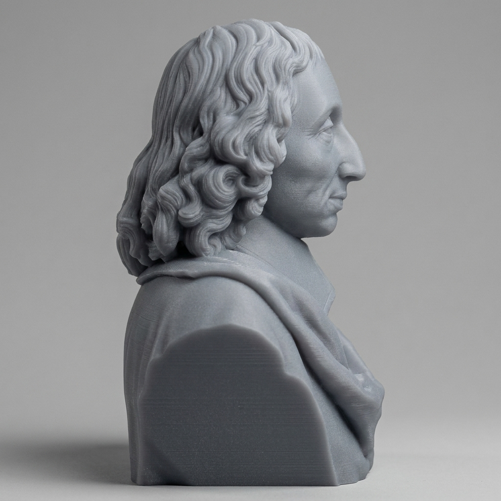 Blaise Pascal 3D Printable Bust 3D Model