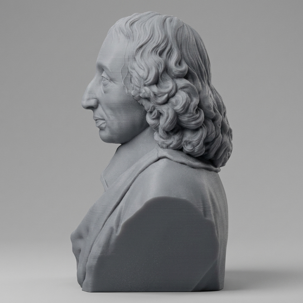Blaise Pascal 3D Printable Bust 3D Model