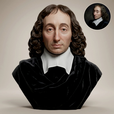 Blaise Pascal 3D Printable Bust