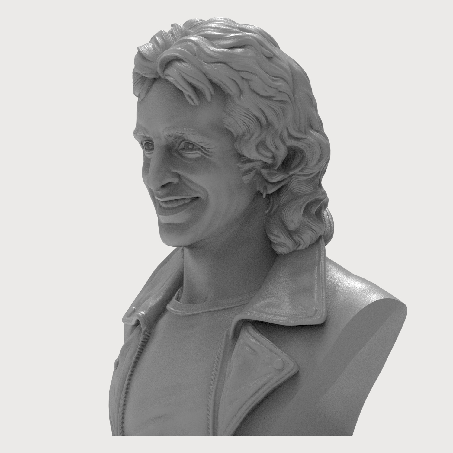 Bon Scott 3D Printable Bust 3D Model
