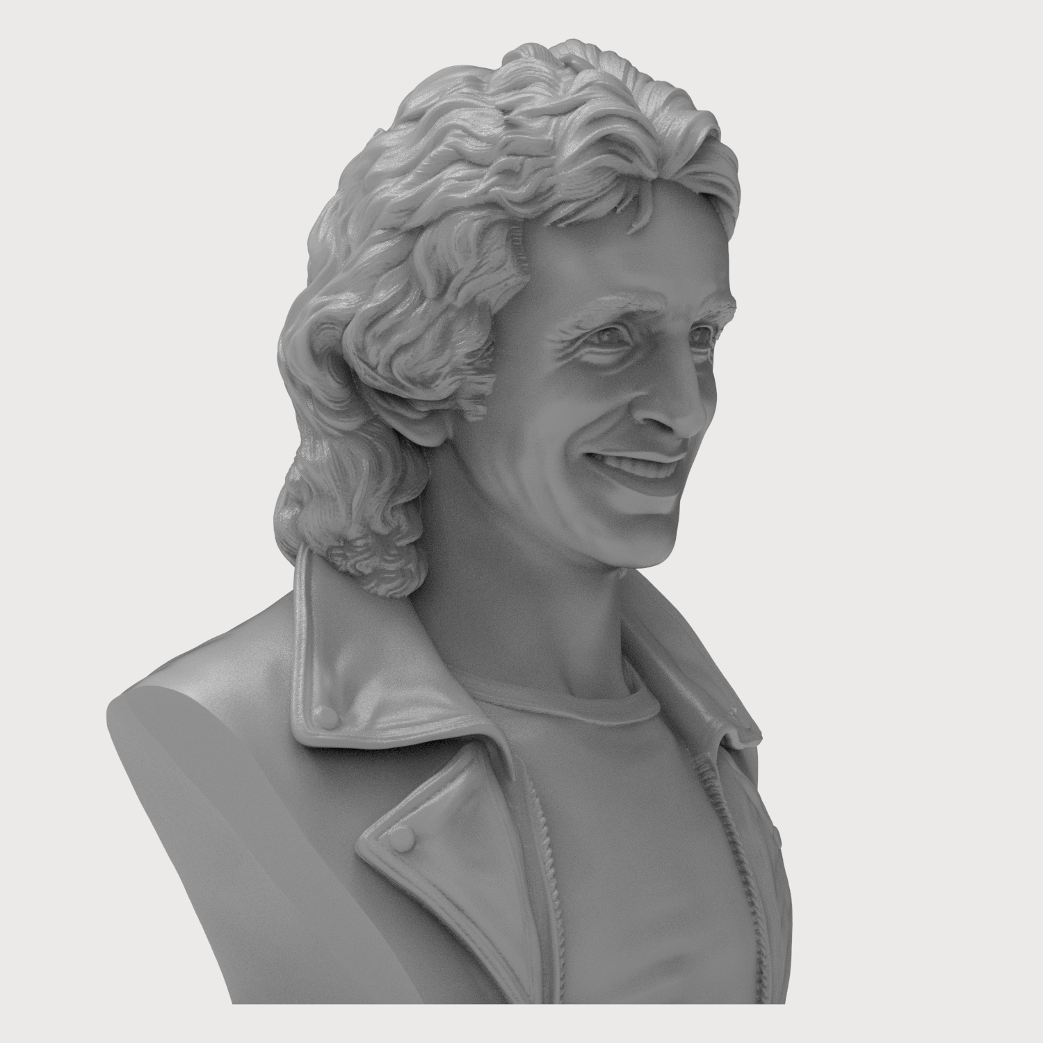 Bon Scott 3D Printable Bust 3D Model