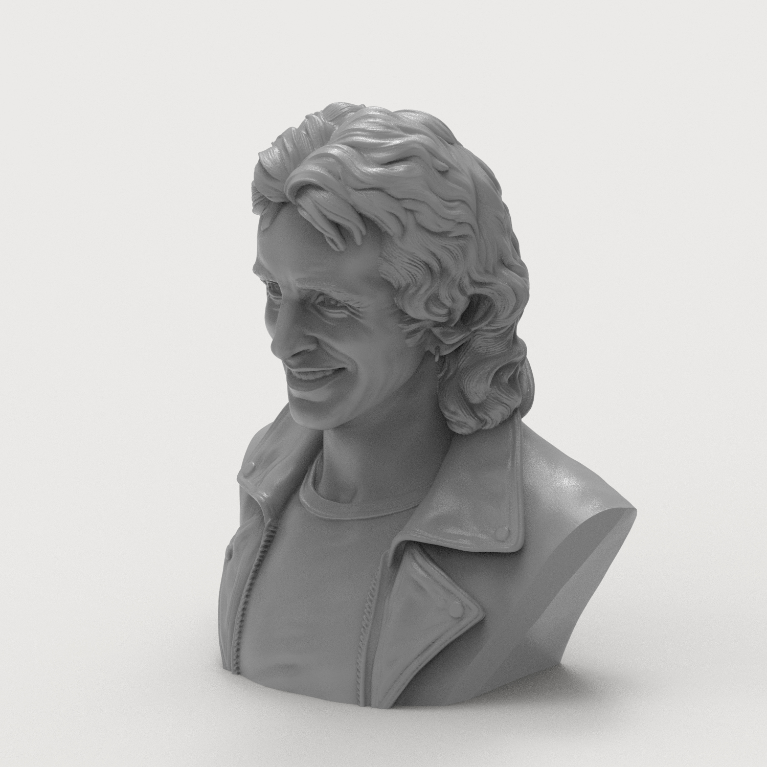 Bon Scott 3D Printable Bust 3D Model