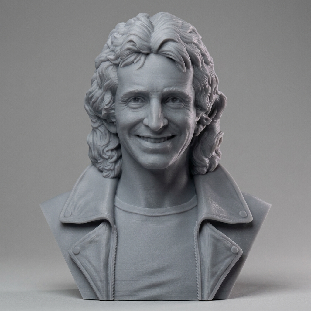 Bon Scott 3D Printable Bust 3D Model