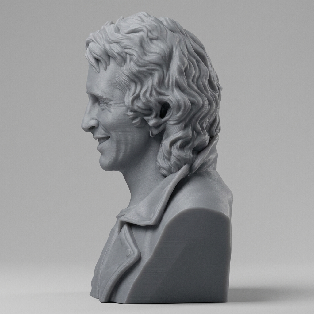 Bon Scott 3D Printable Bust 3D Model