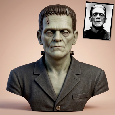 Boris Karloff Frankenstein's Monster Bust 3D Print Model