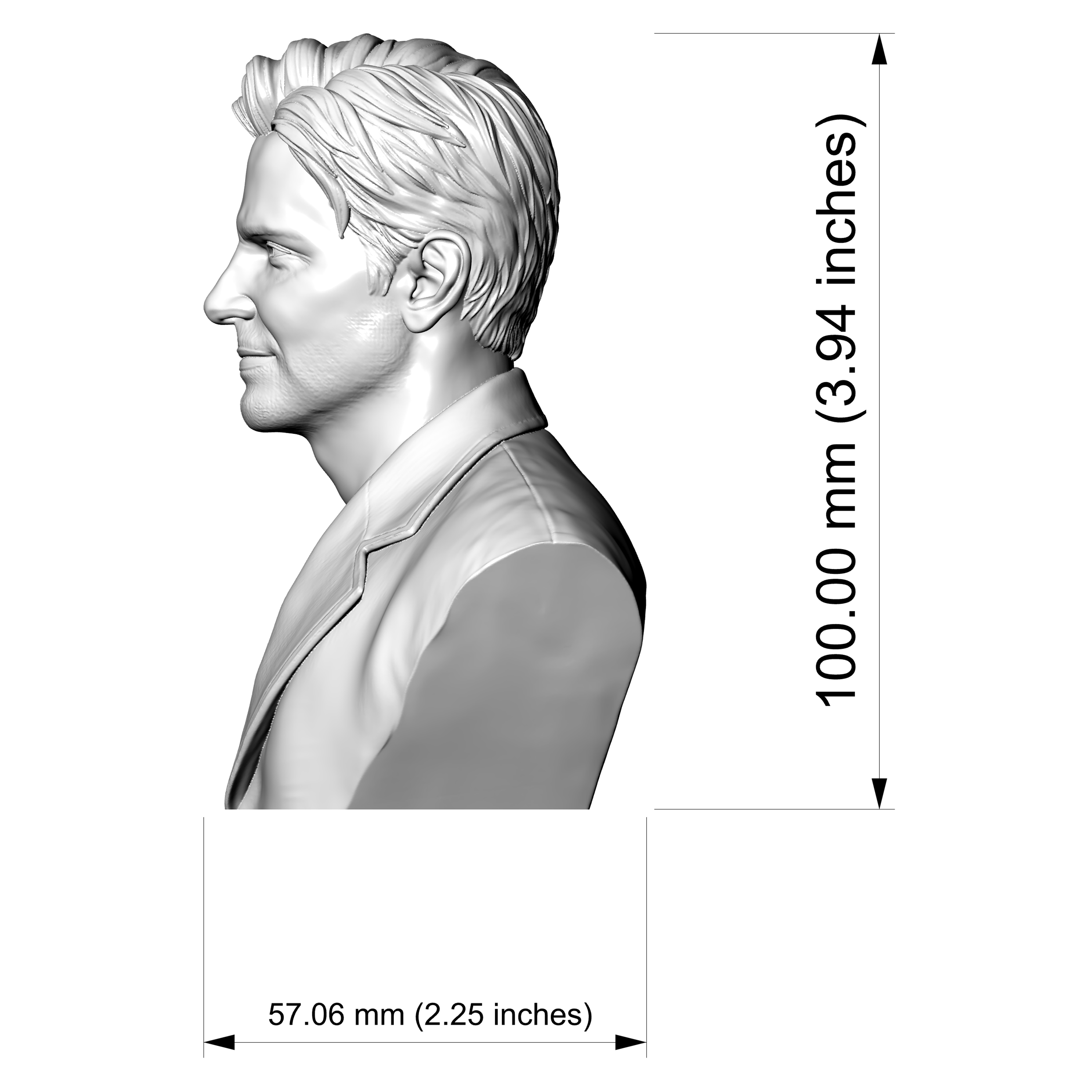 Bradley Cooper 3D Printable Bust 3D Model