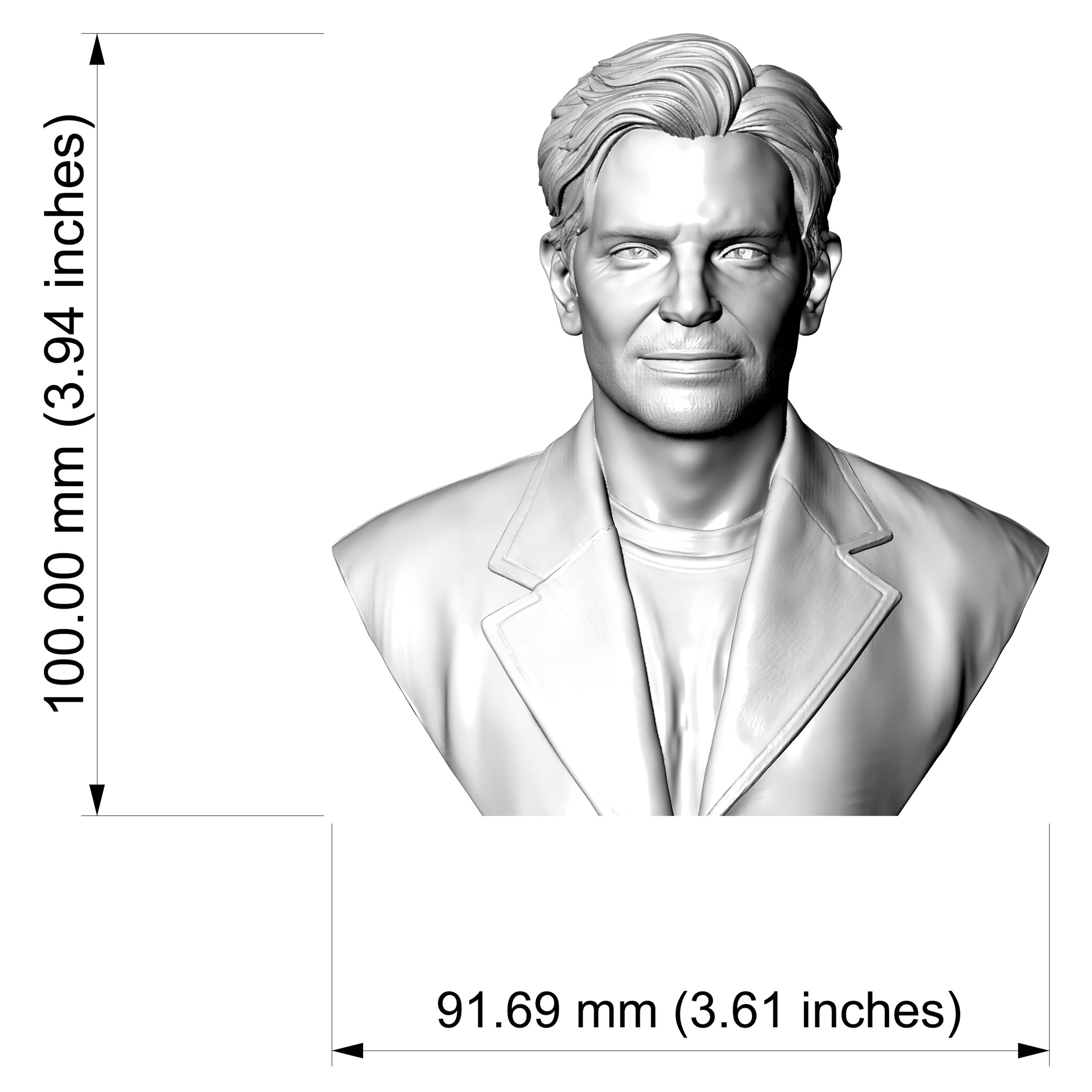 Bradley Cooper 3D Printable Bust 3D Model