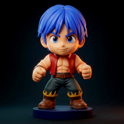 Brawler Figurine 3D Print Model